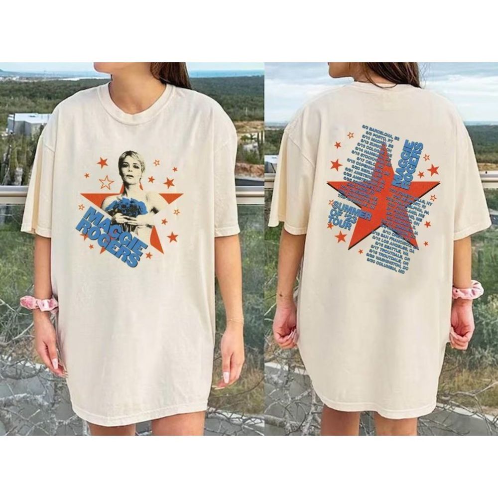 Maggie Rogers Us Summer Of 23 Tour Tshirt Maggie Rogers 2 sided Tee